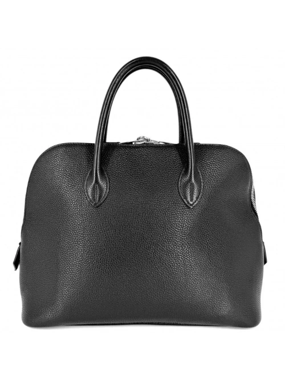 Hermes Handbag Bolide 31 Leather Black Silver